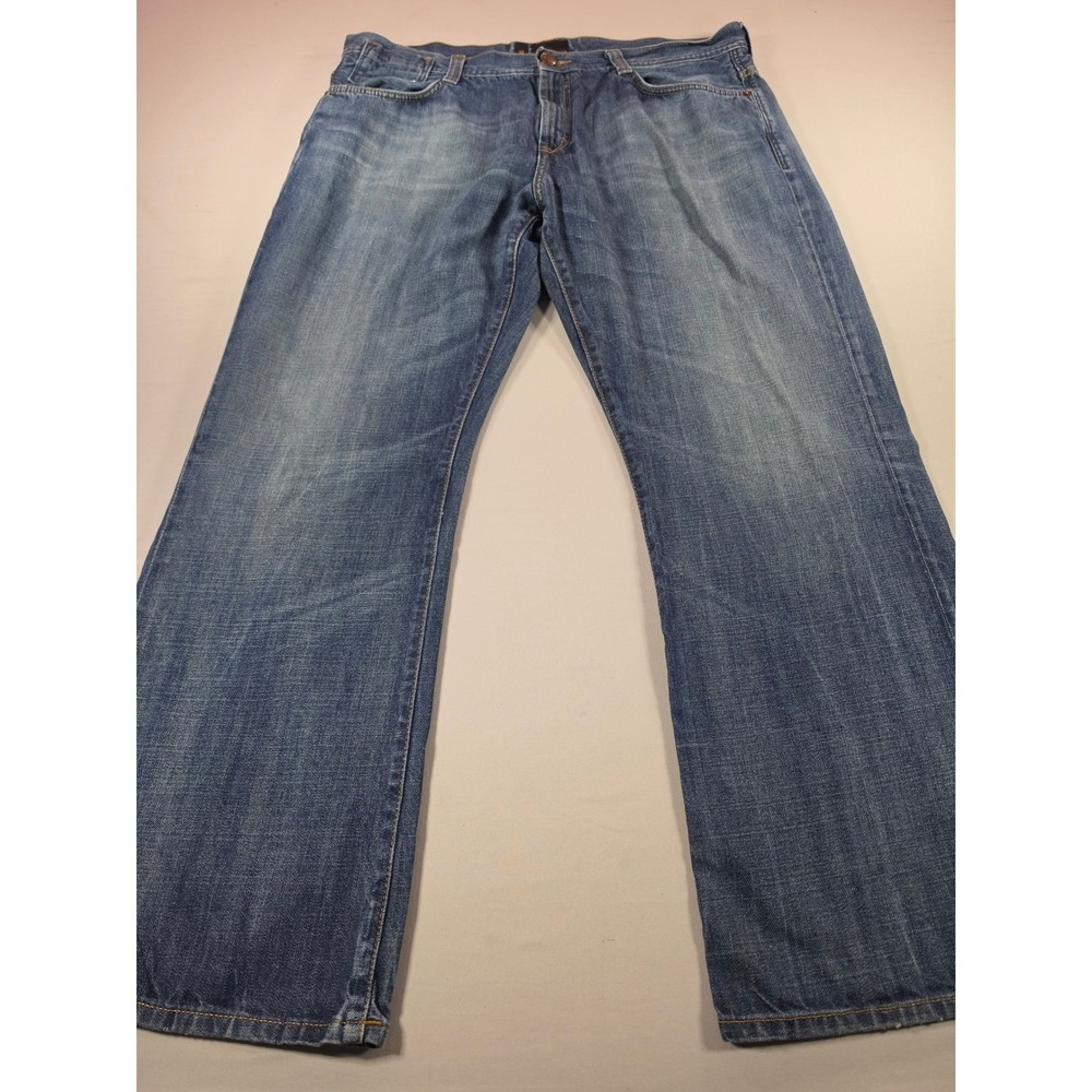 Ben Sherman Riot Mens Jeans 38x30 Blue Denim Straight Leg Medium Wash 1301